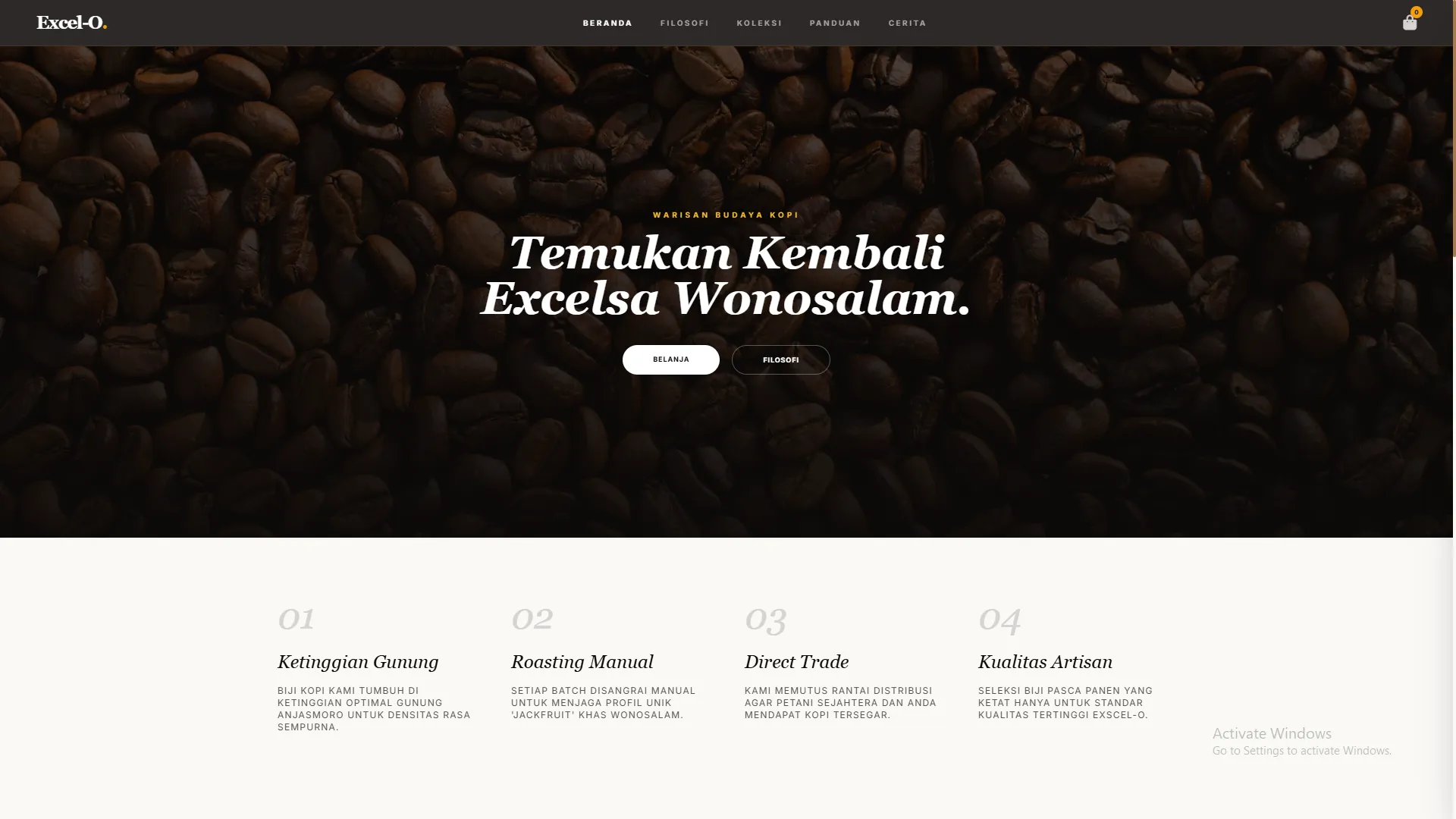 Website E-Commerce Excel-O